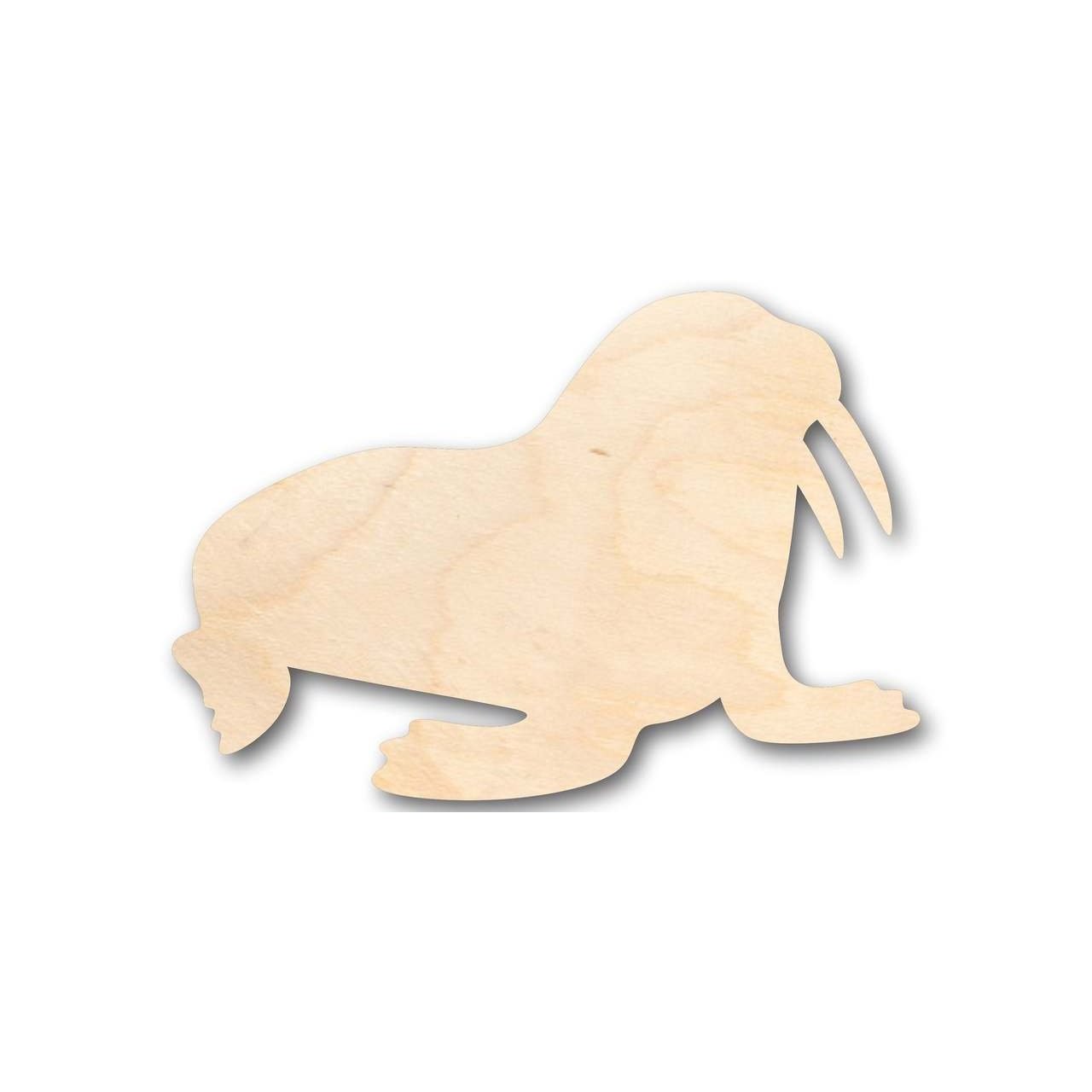 Unfinished Wooden Walrus Shape - Ocean - Arctic - Nursery - Craft - up to 24" DIY-24 Hour Crafts