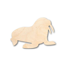 Load image into Gallery viewer, Unfinished Wooden Walrus Shape - Ocean - Arctic - Nursery - Craft - up to 24&quot; DIY-24 Hour Crafts
