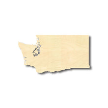 Load image into Gallery viewer, Unfinished Wooden Washington Shape - State - Craft - up to 24&quot; DIY-24 Hour Crafts
