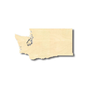 Unfinished Wooden Washington Shape - State - Craft - up to 24" DIY-24 Hour Crafts