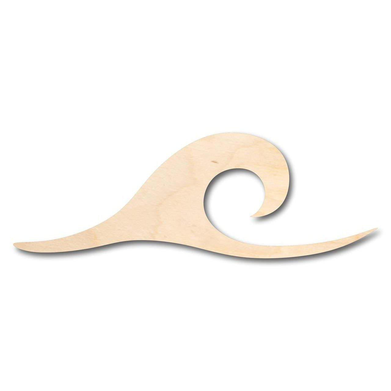 Unfinished Wooden Wave Shape - Ocean - Beach - Nursery - Craft - up to 24" DIY-24 Hour Crafts