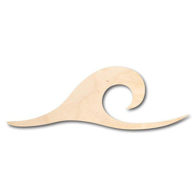Unfinished Wooden Wave Shape - Ocean - Beach - Nursery - Craft - up to 24