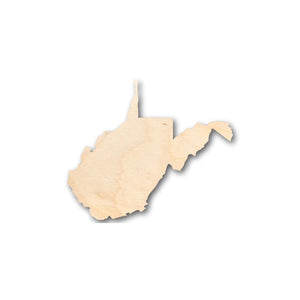 Unfinished Wooden West Virginia Shape - State - Craft - up to 24" DIY-24 Hour Crafts