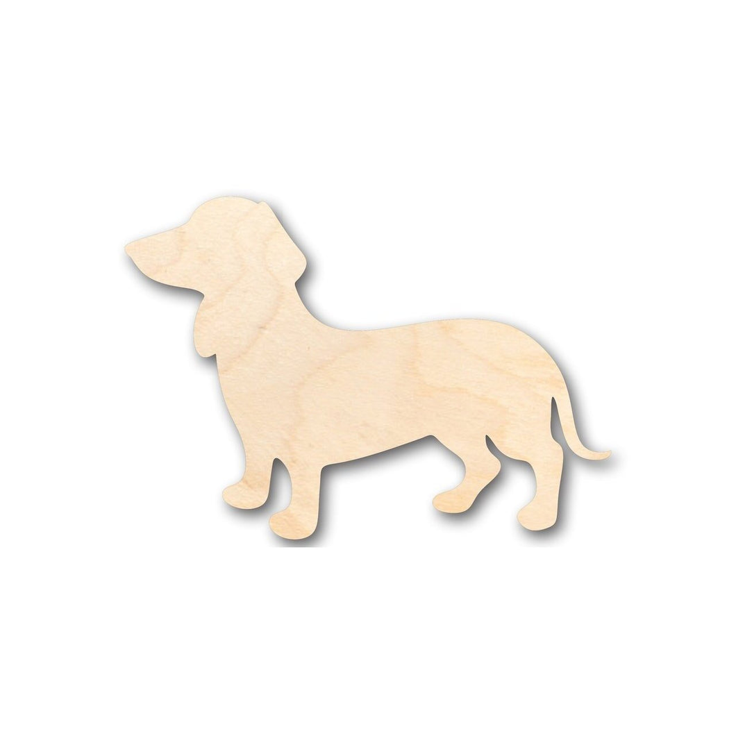 Unfinished Wooden Wiener Dog - Dachshund Puppy Shape - Animal - Pet - Craft - up to 24