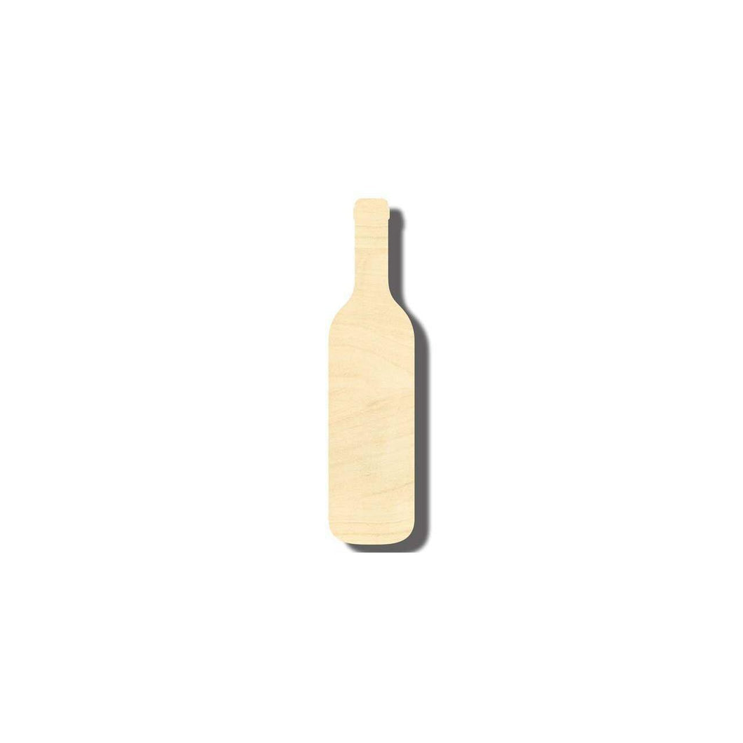 Unfinished Wooden Wine Bottle Shape - Craft - up to 24