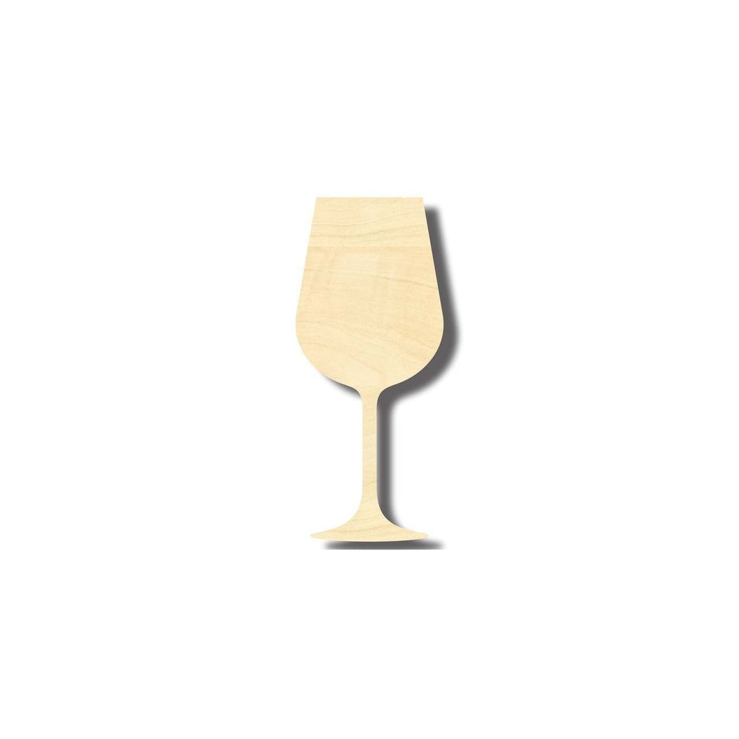 Unfinished Wooden Wine Glass Shape - Craft - up to 24