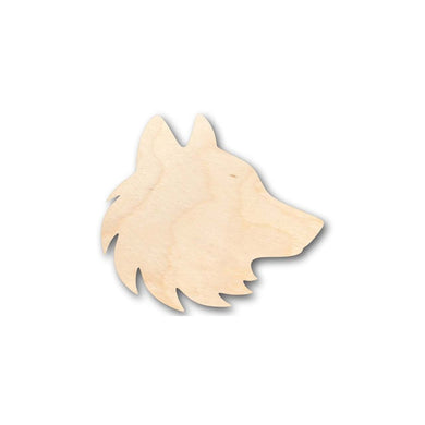 Unfinished Wooden Wolf Head Shape - Animal - Wildlife - Craft - up to 24