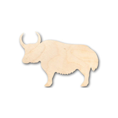 Unfinished Wooden Yak Shape - Animal - Craft - up to 24