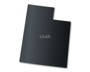 Metal Utah Wall Art - Custom Metal US State Sign - 14 Color Options