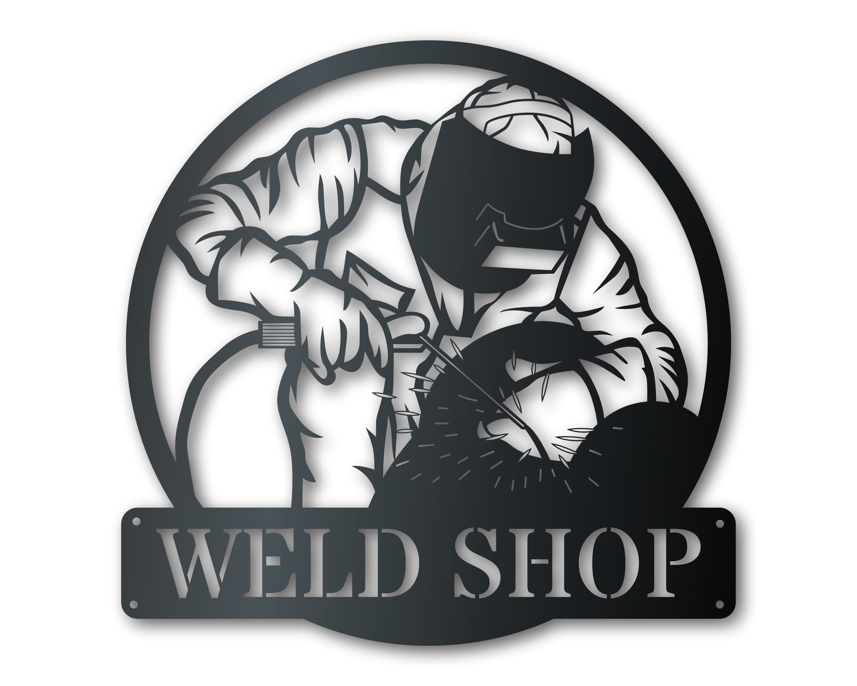 Metal Welder Wall Art - Custom Metal Sign - 14 Color Options