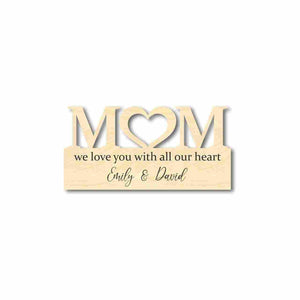 Wooden Love Mother's Day Gift Customizable Cutout Finished or Unfinished up to 48" Wide - Home Decor DIY-24 Hour Crafts