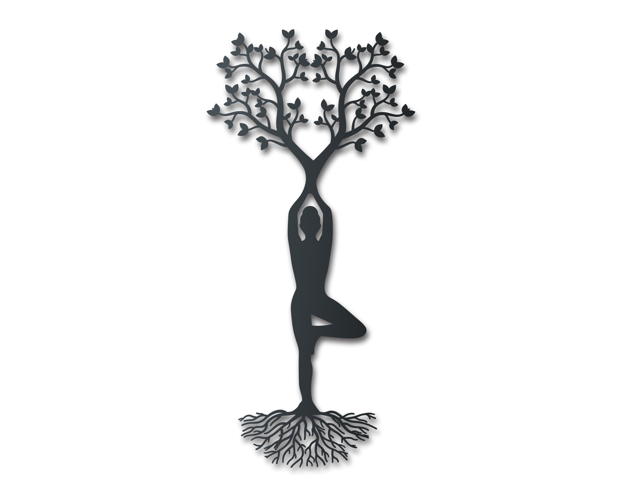 Yoga Tree Pose or Vrikshasana Silhouette. Female Relaxing Yoga Pose Stock  Vector - Illustration of exercise, female: 240738722