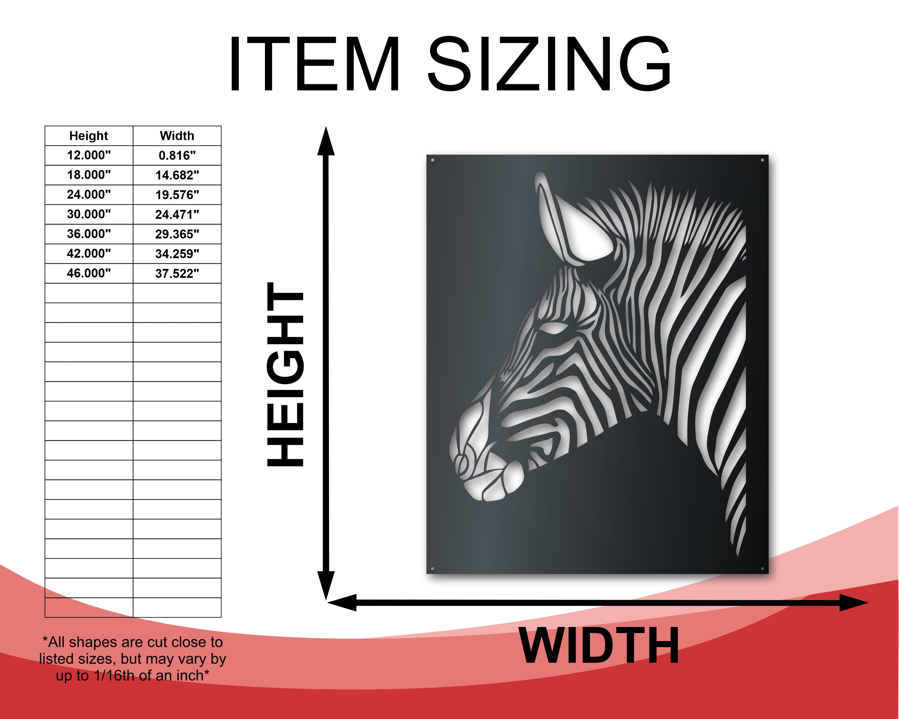 Metal Zebra Panel Wall Art