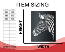 Load image into Gallery viewer, Metal Zebra Panel Wall Art
